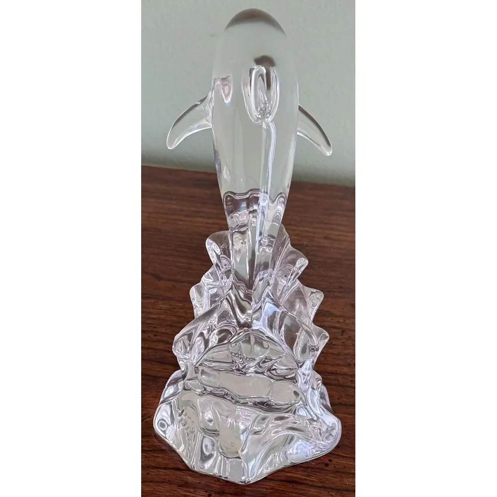 Vtg‎ Lead Crystal Dolphin Figurine By Princess House WONDERS OF THE WILD Marine